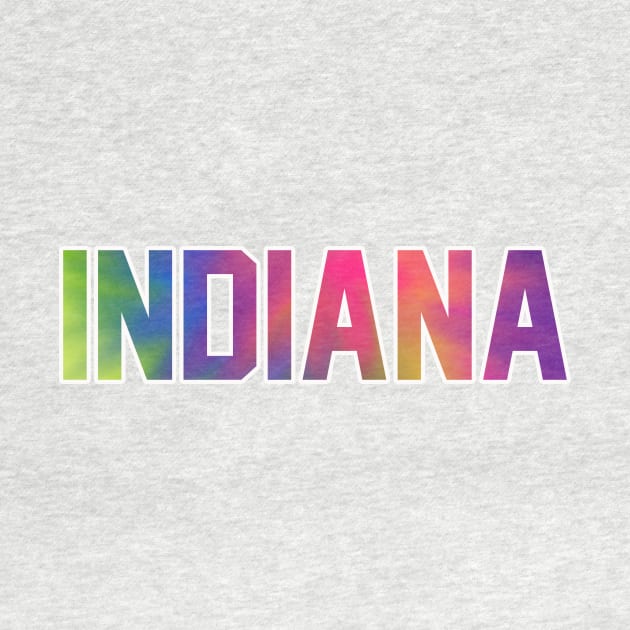 Indiana Tie Dye Jersey Letter by maccm